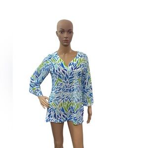 Whimsy Rose Women’s Size Small 3/4 Sleeve V-Neck Soft Pleated Texture Shirt